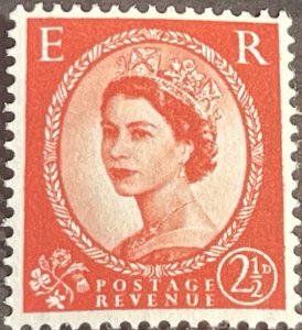 GREAT BRITAIN # 321c-MINT NEVER/HINGED--SCARLET-SINGLE--1957-59
