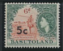 Basutoland  SG 63   Mint Never Hinged  - Opt surcharge Type I  