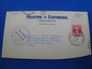 CUBA  1935 -  SCOTT #265  -  REGISTERED COVER      (GG-C12