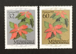Micronesia 1995 #234-5, Poinsettias, MNH.