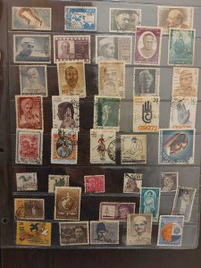 Mix Lot#8 of 40 Early Indian Used Stamps 1961 onwards