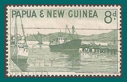 Papua New Guinea 1963 Ships at Port Moresby, used  #157,SG47