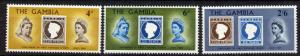 Gambia 238-40 MNH Stamp on Stamp