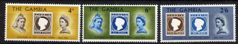 Gambia 238-40 MNH Stamp on Stamp