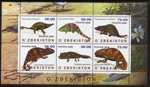 UZBEKISTAN SHEET WILDLIFE REPTILS LIZARDS