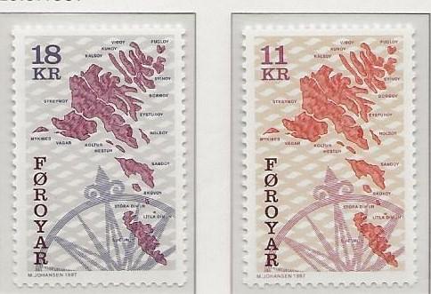 FAROE SC   #  319 - 20  MNH