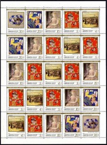 Russia B160-B164a sheet,MNH.Michel 6003-6007 bogen. Soviet Culture Fund,1989.