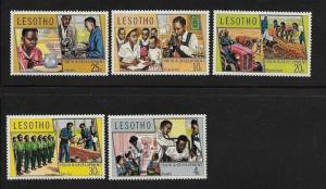 Lesotho 1974 Youth and Development Nurses Tractor Scouts Potter MNH A80