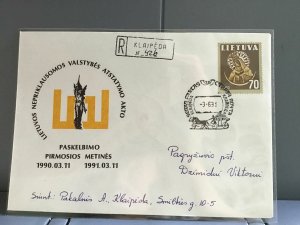 Lithuania 1991 stamps cover R29366