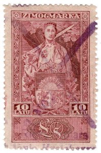 (I.B) Latvia Revenue : Duty Stamp 10L