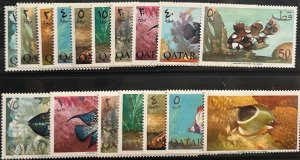 Qatar 1965 SC 69-85 Mint Set, Very Fine Fish