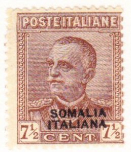 Somalia #100 MHH king - bit off center