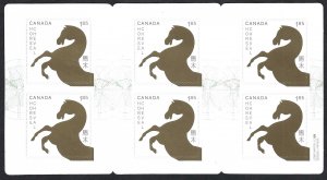 Canada #2701a $1.85 Year of the Horse (2014). Booklet of 6 stamps. MNH