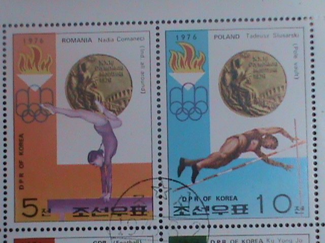 ​KOREA-SC#1496a- OLYMPIC-MONTREAL'76-OG CTO -SHEET- VF-LAST ONE  CTO SHEET
