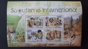 Burundi 2011. -  Scouts ** MNH Souvenir sheet (perforated)