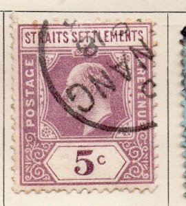 Malaya Straights Settlements 1902 Issue Fine Used 5c. NW-97791