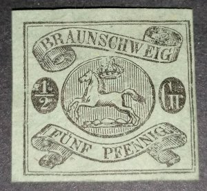 Old Germany, Brunswick 1/2 gr 5 pfennig 1861 Michel 10 mint ng
