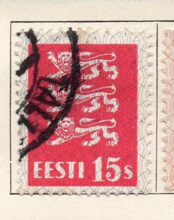 Estonia 1928-29 Early Issue Fine Used 15s. 114137