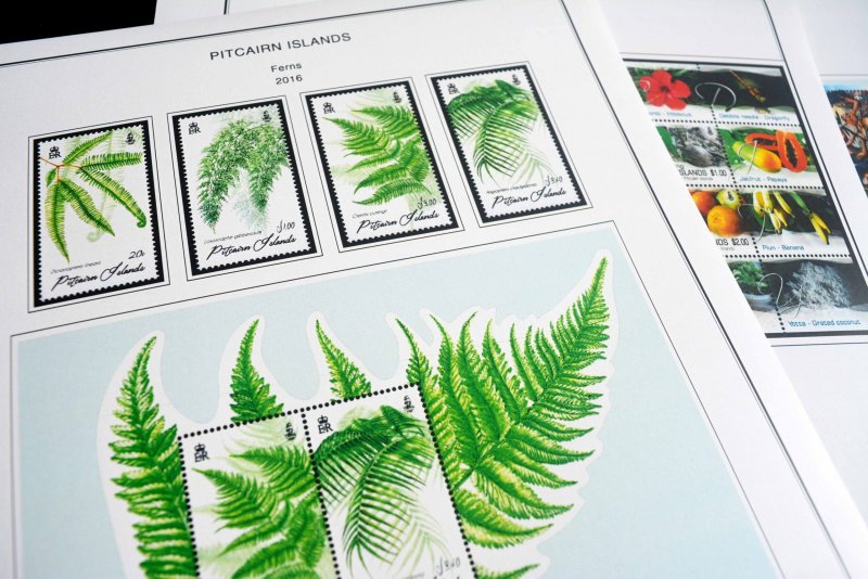COLOR PRINTED PITCAIRN ISLANDS 2011-2023 STAMP ALBUM PAGES (41 illustr. pages)