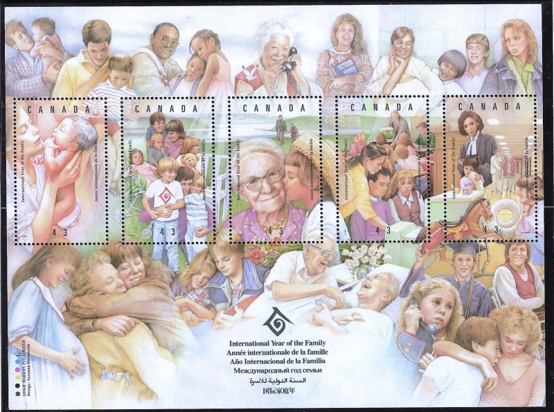 CANADA 1994 International Year of the Family Souvenir Sheet Sc 1523 MNH