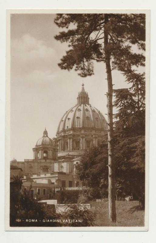 VATICAN -FIRENZE 1935 FOTO CARD GIARDINI VATICANI 25c RATED (SEE BELOW)