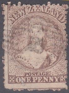 NEW ZEALAND 1870 Chalon 1d brown SG132a used...............................613