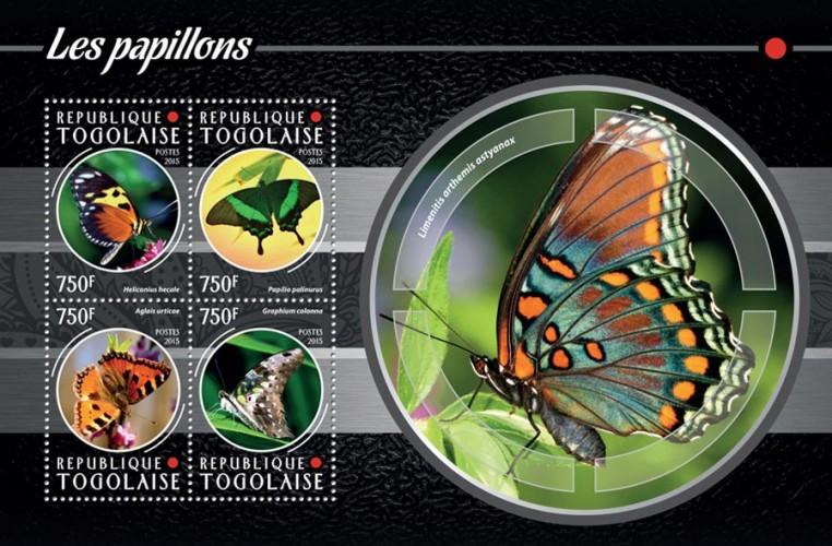 TOGO 2015 SHEET BUTTERFLIES INSECTS tg15204a