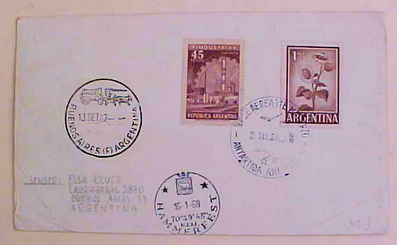 ARGENTINA  ANTARTICA 1967 PICTORIAL CANCELS B/S HAMMERFEST