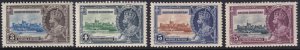 British Honduras Sc# 108 / 111 KGV Silver Jubilee 1935 set MMH CV $15.25