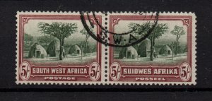 South West Africa 1931 5/- good used pair SG31 WS36482