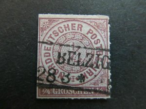 A4P15F162 German States North German Confederation 1868 1/4gr Fine Used-