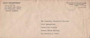 United States Ships Navy Department U.S.S. LST 25 Penalty 1946 U.S. Navy, 104...