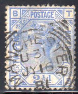 Great Britain  82 U, plate 23*     cv$32.50