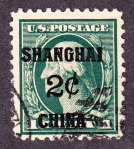 US K1 2c(1c) Shanghai Overprint Used F-VF SCV $70 (002)