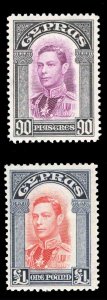 MOMEN: CYPRUS SG #162-163 1938 MINT OG LH LOT #66327