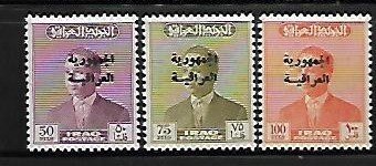 IRAQ, 218-220,  MNH, KING FAISAL II OVERPRINTED