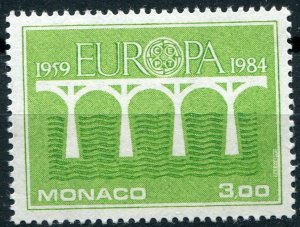 Monaco Sc#1425 MNH, 3f yel grn, Europa (C.E.P.T.) 1984 - Bridge, 25th Anniver...