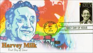 SC 4906 2014 Harvey Milk FDC KSC Cachets Item 14-105