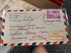 US Stamp C46 Cover Single Use Registered To Germany