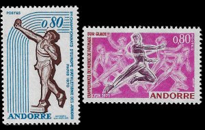 Andorra (Fr) 1971 Sc 198-202 MNH xf  Sports