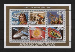 Central Africa Comet Halley/Space Coll. MNH