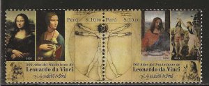 Peru 2018, Scott 1966, Leonardo da Vinci, pair