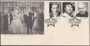 POLAND Sc # 4194-6 FDC SET of 3 THEATER PERSONALITIES (See Description)