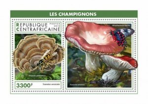 HERRICKSTAMP NEW ISSUES CENTRAL AFRICA Mushrooms S/S