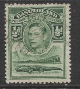 Basutoland - Scott 18 - KGVI-Definitive Issue -1938 - Used - Single 1/2d Stamp