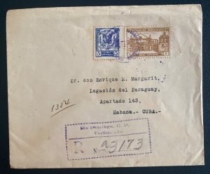 1932 Santo Domingo Dominican Republic Registered Cover To Spanish Antilles