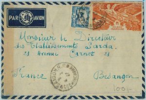 91224 -  INDOCHINE - Postal History - AIRMAIL  COVER  to FRANCE 1947