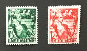 (BJ Stamps) GERMANY, B116-B117, 1938, set of 2, FVF, OG, MNH. CV $16.00.