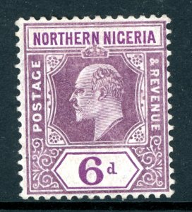 Northern Nigeria 1910 KEVII 6p Violet & Purple Chalky MCCA Sc #24a Mint H108