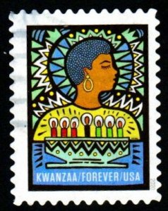 SC# 5531 - (55c) - Kwanzaa - Used Single Off Paper